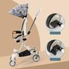 Ultra Stroller Kids Lightweight Foldable Convertible Seat One Button Rotation