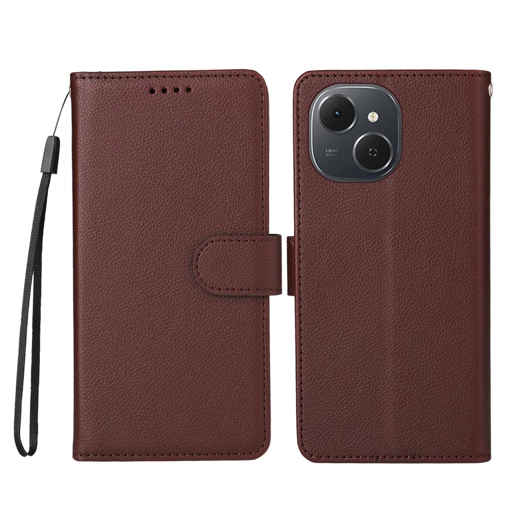 For TECNO Spark 40C Case RFID Blocking 3 Card Slots PU Leather Phone Cover with Wrist Strap