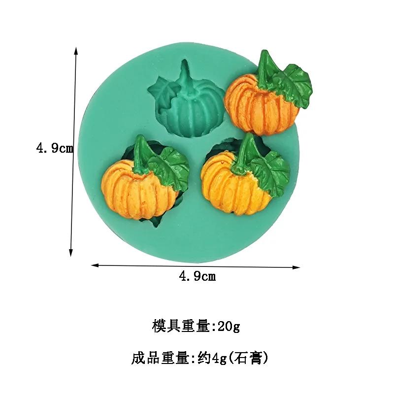 Mini Fruit Vegetable Fondant Silicone Mold Grape Radish Mushroom Pumpkin Chocolate Mould Cake Decorating Tool Polymer Clay Mold