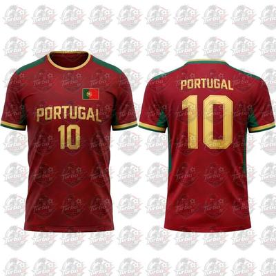 2026 Nový dres s potiskem portugalské vlajky Pánský prodyšný rychleschnoucí sportovní oblečení Letní unisex tréninkové oblečení Tričko pro dospělé fanoušky