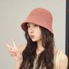 Hat Women's Summer Sunscreen Bucket Hat Bucket Hat Small Thin Knitted Solid Color Simple Versatile Basin Hat
