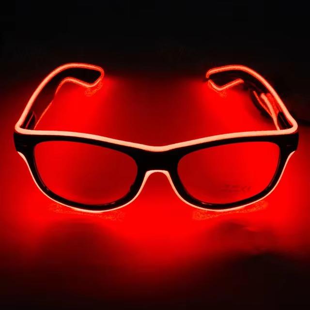 Led Glasses Neon Party Glasses Luminous Novelty Gift Glow Sunglasses LED Sunglasses Bar Party Dance DJ Bright Flashing Glasses