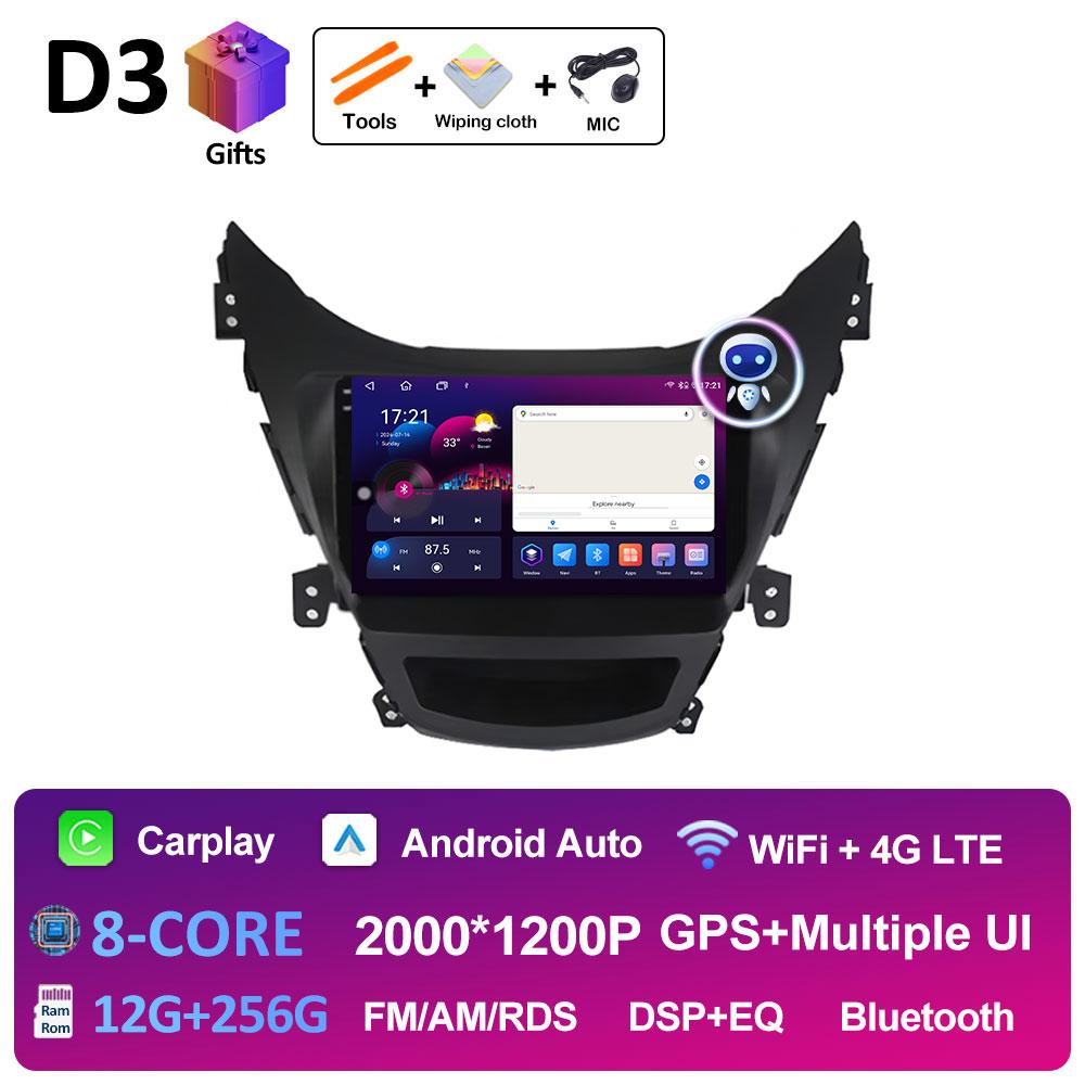 For Hyundai Elantra Avente I35 2011 2012 2013 2014 2015 Cooling Fan Car Video Radio Multimedia Player GPS Navigation Accessories