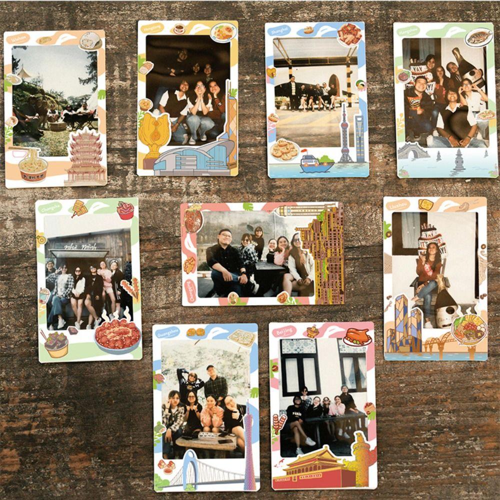10Pcs/Set City Landmark Photo Paper Decoration for Polaroid/Fujifilm Instant Camera
