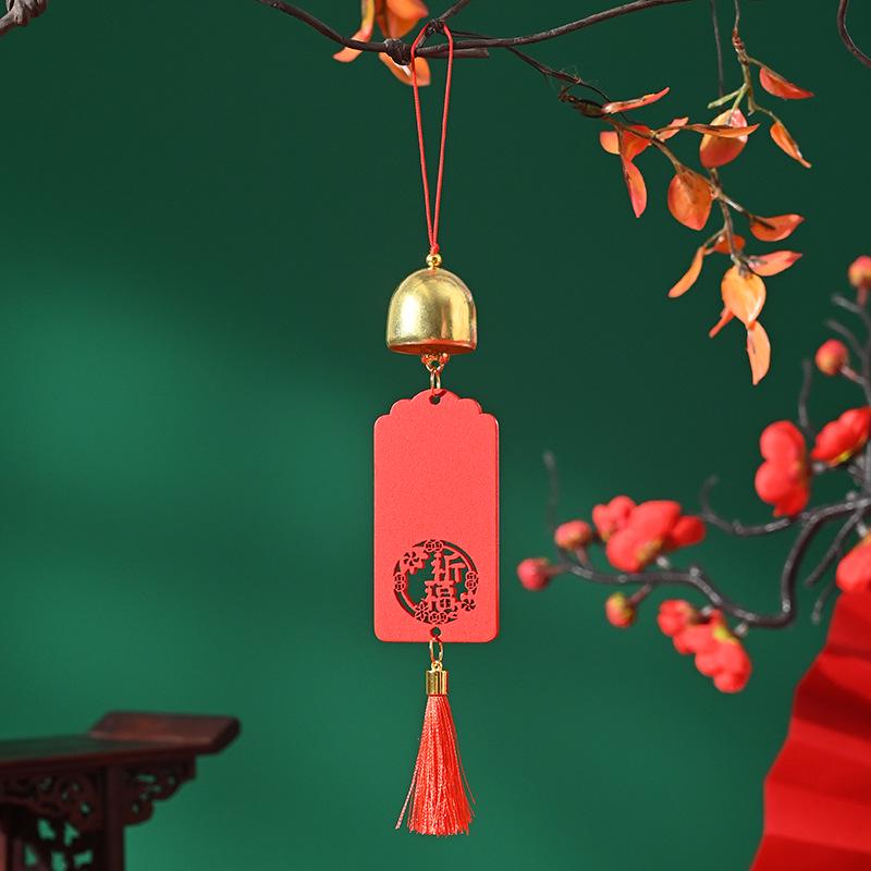 Wooden Wish and Blessing Card with Hanging Chime OPP Bag