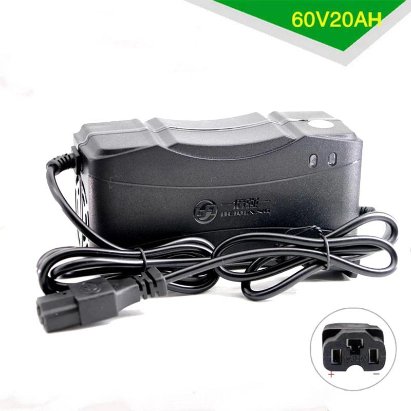 60V 20AH Smart Electric Car Charger For Rechargeable AGM Gel Lead Acid Battery 12AH 14AH DC 74V 3A T Connector EU