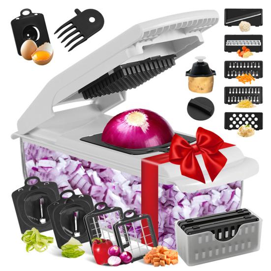 Household Vegetable Vegetable Shredder Multifunctional Potato Slicer Convenient Food Cutter with Collection Box
