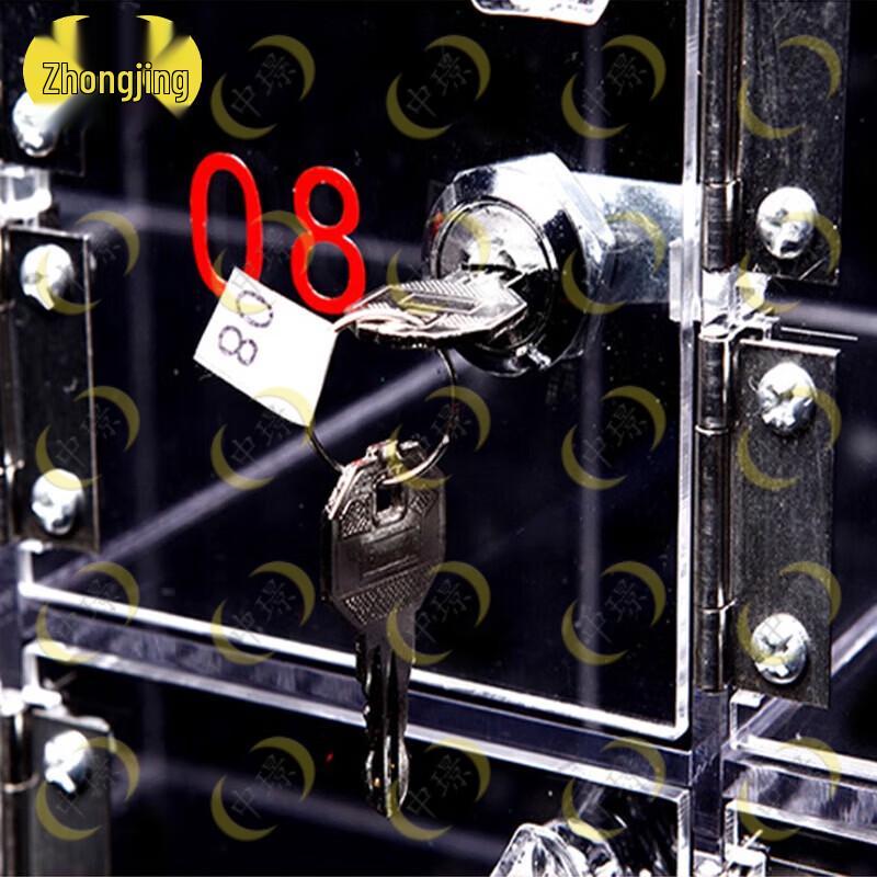 Transparent Acrylic 30-Door Storage Cabinet