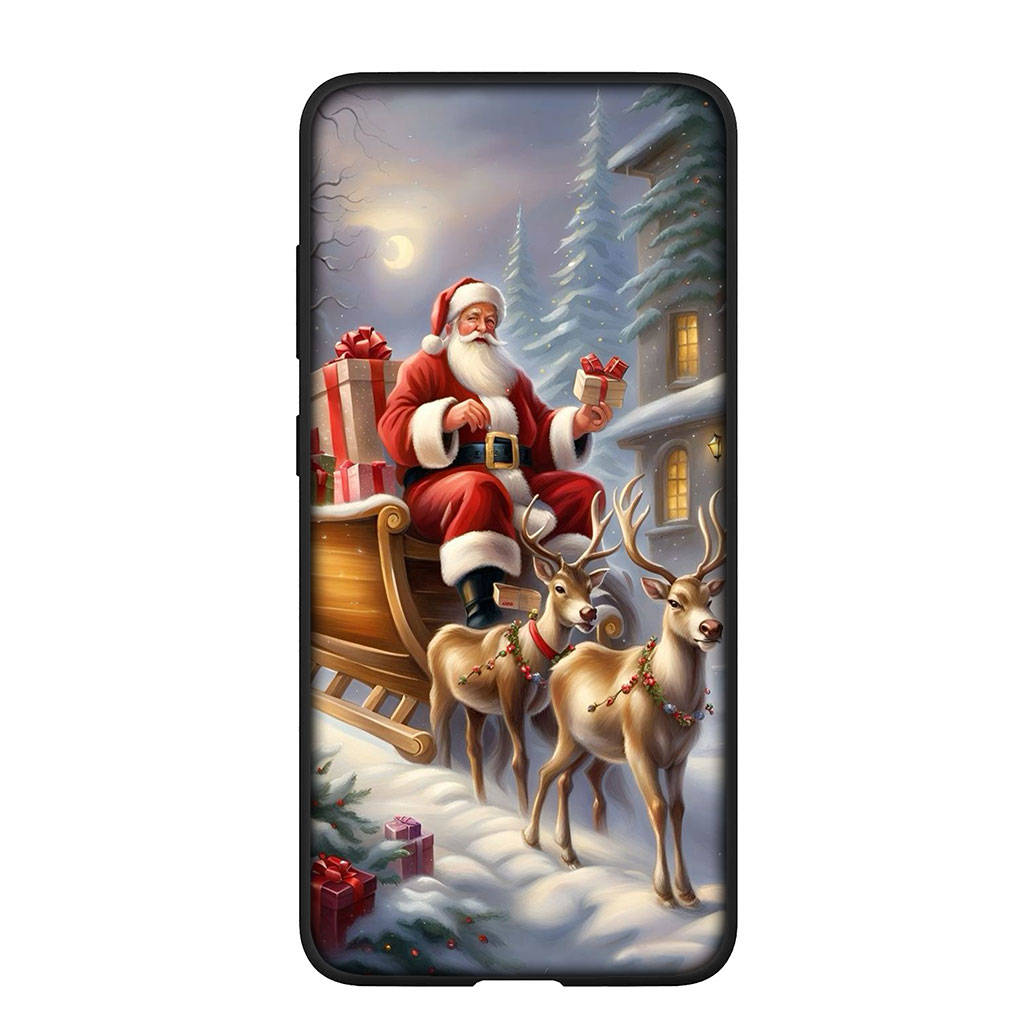 Phone Case for Samsung Galaxy S25 S24 S23 iPhone 16 15 Xiaomi Redmi Note 14 13 12 16E X 11 Pro Max OPPO Moto A3 Huawei Gift Snow Merry Christmas Cover