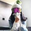 Pokrowiec na kask narciarski Urocze Kreskówkowe Uszy Kota (Chleb na parze w kształcie kocich uszu) Pokrowiec na kask z baterią na pojedynczą i podwójną deskę