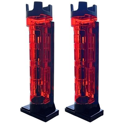 Set of 2 Rod Holder Stands, Compatible with Meiho and Daiwa Fishing Rods, Tackle Box (Red) [Parallel Import]