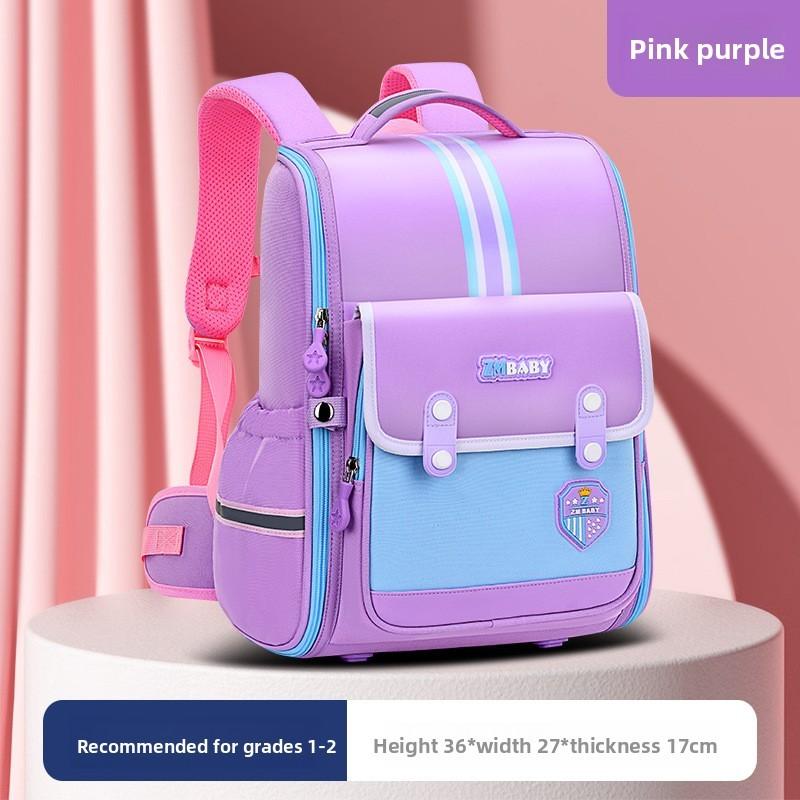 

Kids School Backpack With Air Cushion Straps For Grades Purple Small