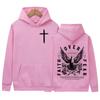 Jesus Faith Over Fear Inverse Letter Print Hoodie Christian Retro Fashion Harajuku Sweatshirt Unisex Fleece Oversized Hoodies