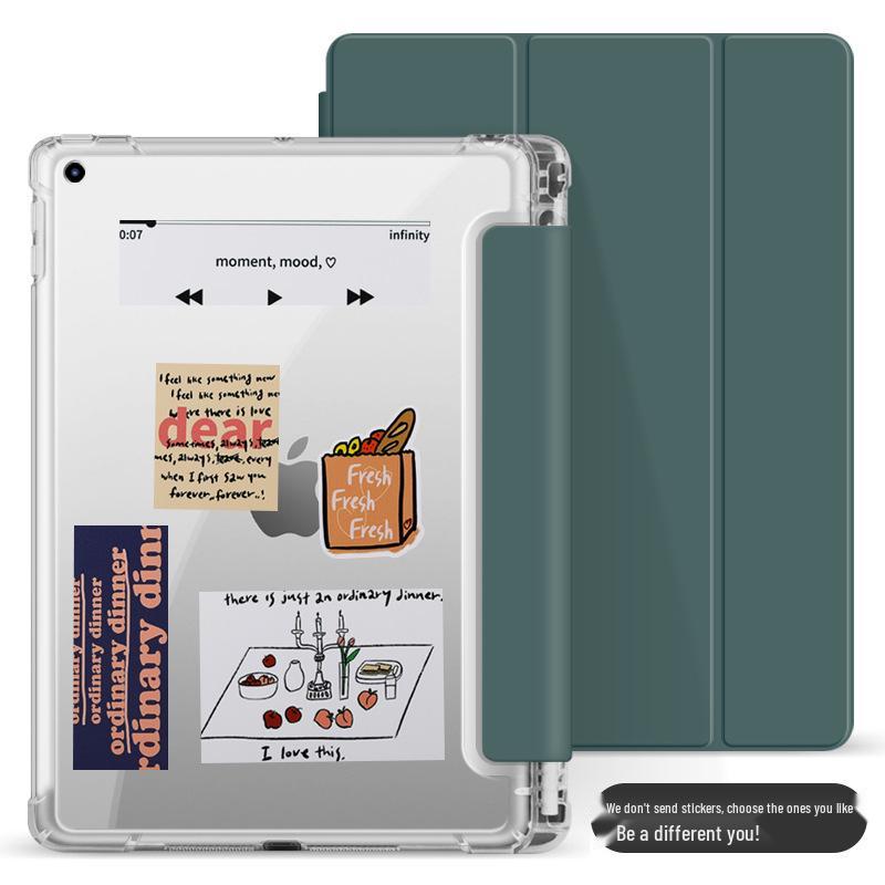 Acrylic Protective Case for Apple iPad 10.2/10.9/11 with Left Pen Slot and TPU Soft Edge