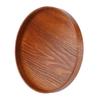 Rundt Serveringsbrett i Naturlig Tre Tallerken i Tre Te Mat Serveringsfat Retter Vann Drikke Serveringsfat 21cm