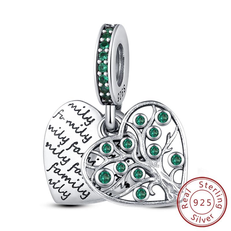 Charm Pendant Copper Tree Of Life Love Happy Family Charm Bead Fit Original Bracelet Necklace Diy Jewelry For Women