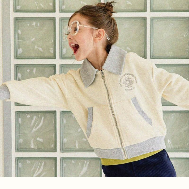  Olivan  Color Embroidery Pocket Hoodie Zip Up  2Color 