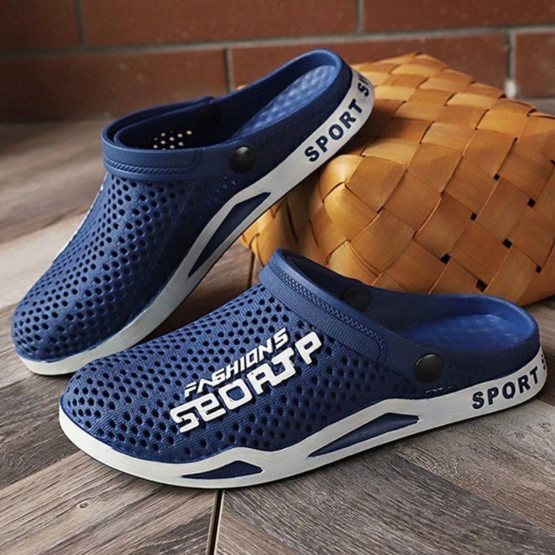 

Free shipping men s are durable when going out in summer, non-slip, thick-soled and wear-resistant beach baotou is dragged in one piece. 40 yards is one size smaller