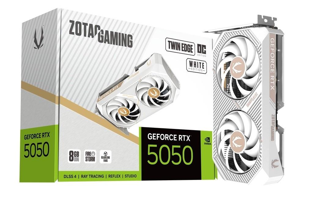 Grafikkarte GeForce RTX 5050 TWIN EDGE OC 8GB GDDR6 128bit 3DP/HDMI weiß