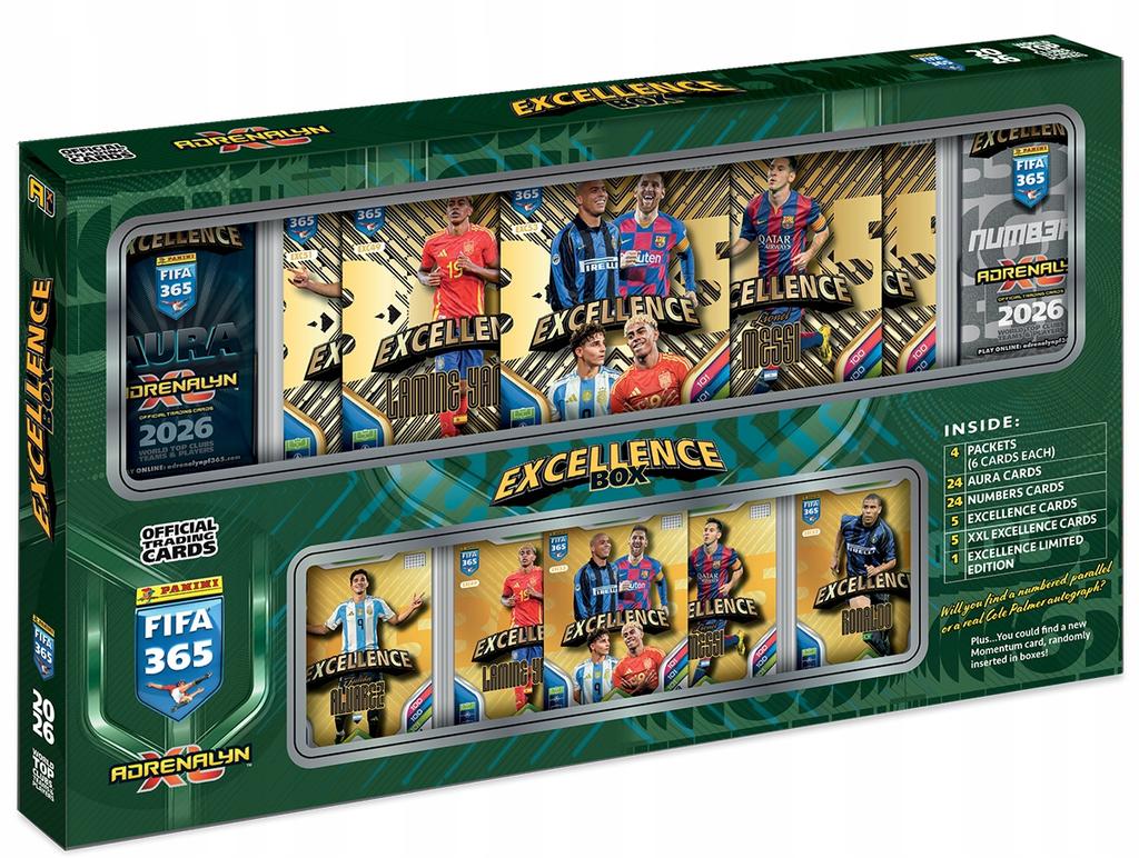 Panini FIFA Adrenalyn XL 2026 Excellence Box 105 Karten 24 nummerierte Karten
