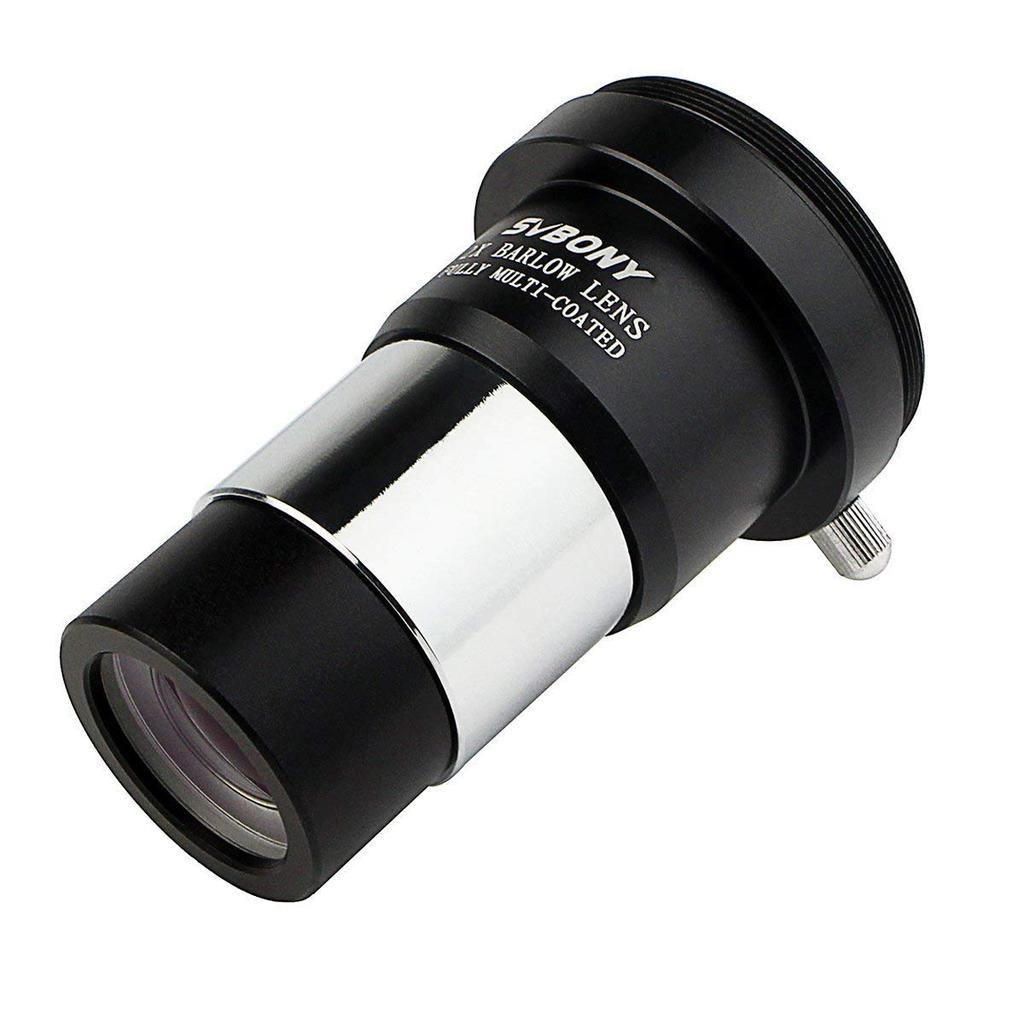 SVBONY Barlow Lens 2X Astronomical Telescope Accessory M42 Thread Camera Connection Interface Correction Lens for Telescope Eyepieces Metal Barlow