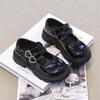 Girls' Leather Shoes 2025 Spring and Autumn New British Style Older Children's Princess Shoes Children's Black Performance Shoes Fashion Shoes