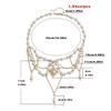 Modische Quasten-Halskette Elegante mehrschichtige Halskette Perlen-Halskette Schlüsselbein-Kette Schmuckzubehör für Damen