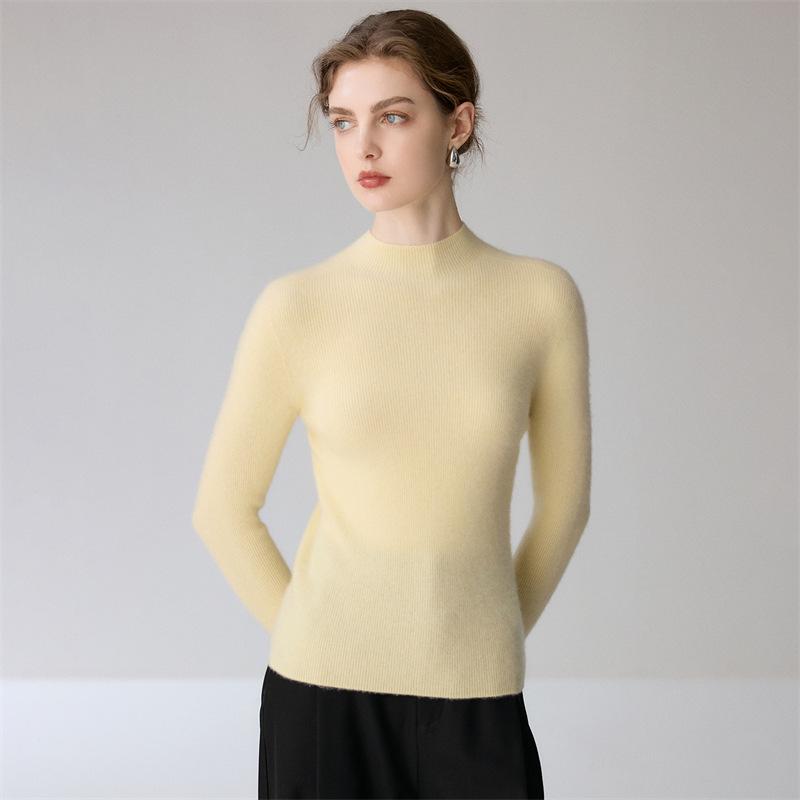 Women's Premium 100% Pure Cashmere Seamless Pullover Sweater - Versatile Knit Top
