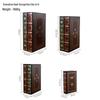 American Retro Wooden Pen Holder: Multi-functional Fake Book Desktop Storage Box and Home Study Ornament.