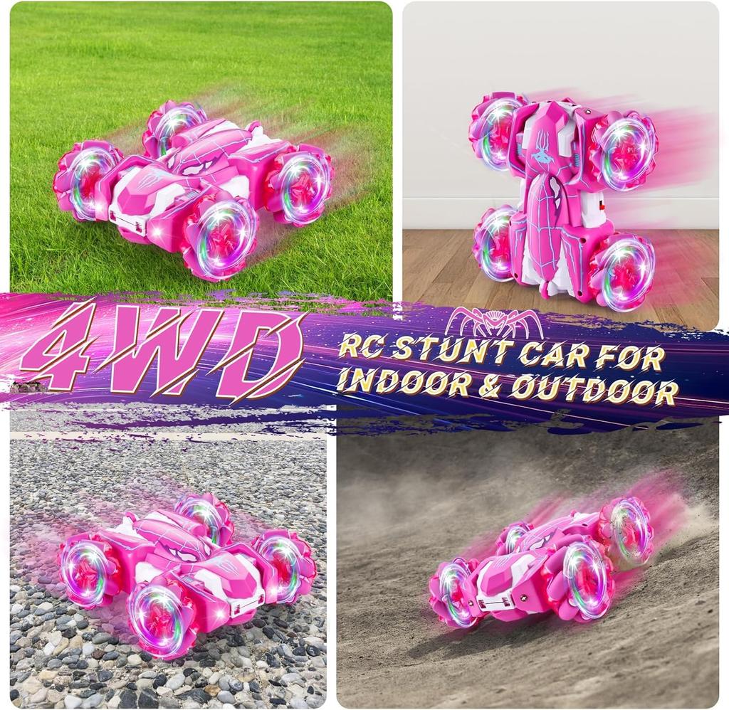 Spider Remote Control Car, Off-Road and Cross-Country Car for Kids, 360-Degree Rotation, 2.4Ghz Wireless Control, 4WD, Type-C Charging, with Light,