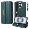 For iPhone 14 13 12 11 Pro Max SE 2022 X XS XR XS Max Wallet Case 10-Card Holder Soft Magnetic Snap Shoulder Strap Zipper Pocket