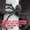 2Pcs Halloween Black Horror Spiders, Web Halloween Decoration Home Bar Ghost House Props Decoration 200cm