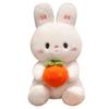 Rabbit Plush Cute Doll With Embracing Persimmon Decorations For Kids Gift
