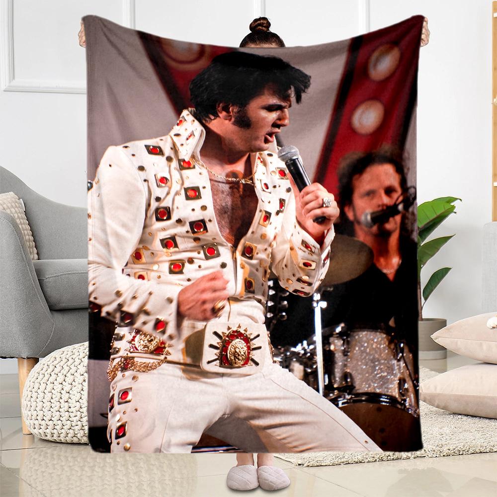 Elvis Presley: Rock 'n' Roll Legend Blanket Durable Comfort Perfect for Bedding Chair Bed Four Seasons Multipurpose Stylish Decor