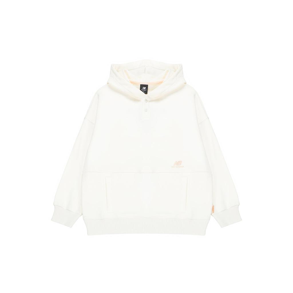 New Balance Sweatshirt Fall Winter Women's White AWT23322-CIC