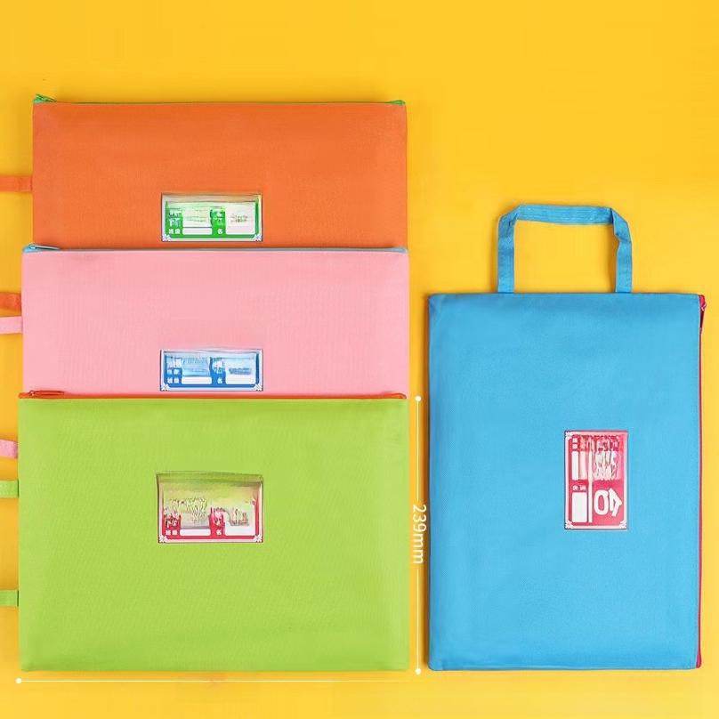 Single and double-layer student subject classification storage bag Oxford A4 canvas zipper handheld document and test paper 1250₽