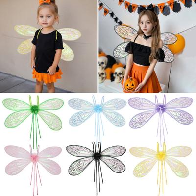 Peri Kanatları Hafif Degrade Melek Elf Kanat Kostüm Malzemesi Kadın Yusufçuk Kanat Giydirme Aksesuarları Cosplay Dans Partileri için