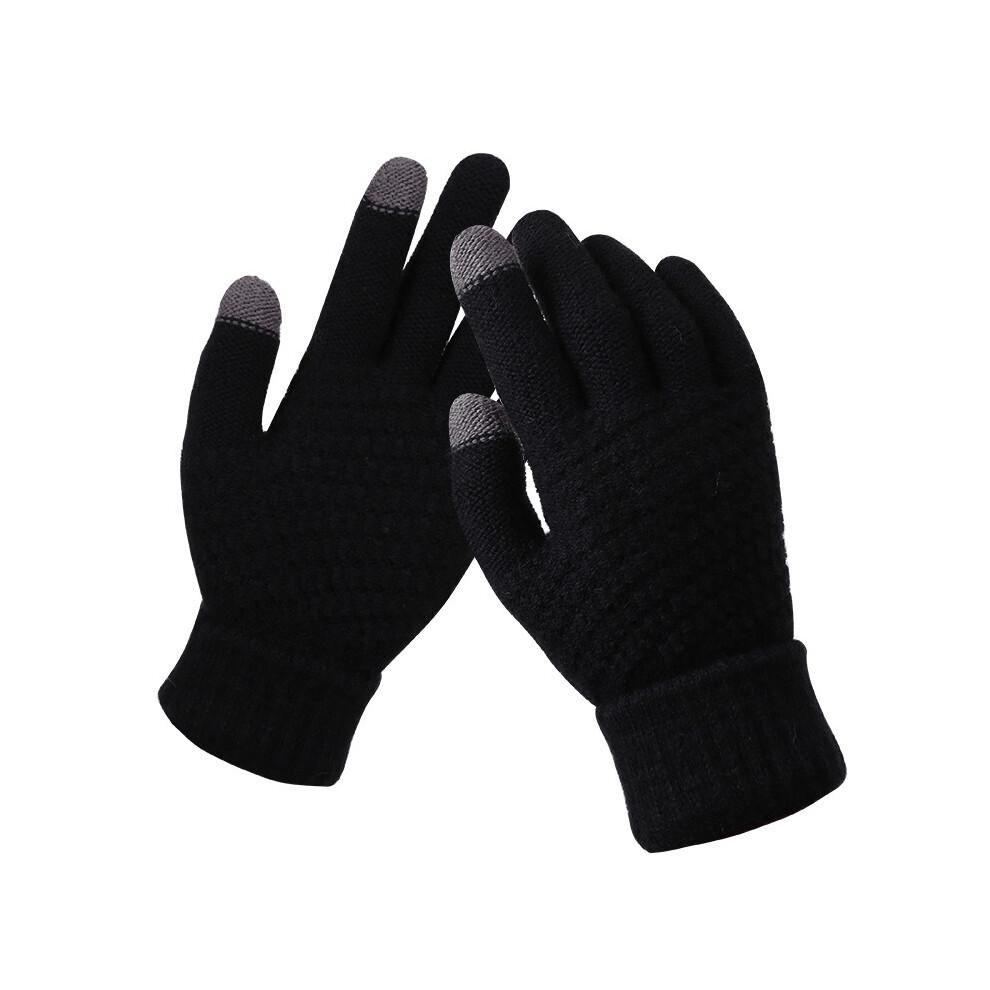 Winter Knit Gloves Texting Touchscreen Anti Slip Gloves Soft Warm Lined Mitten Knitted Winter Gloves Mittens for Pad Tablet Smartphone