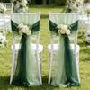 Chair Ribbon Valentine's Day Hotel Wedding Banquet Meeting Table Decoration Pearlescent Dress Curtain