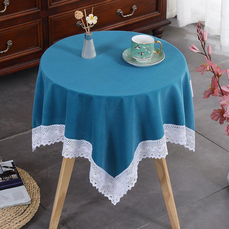 Household Minimalist Dining Table Cloth Countryside Style Small Round Table Cover Rectangular Floral Lace Universal Tablecloth