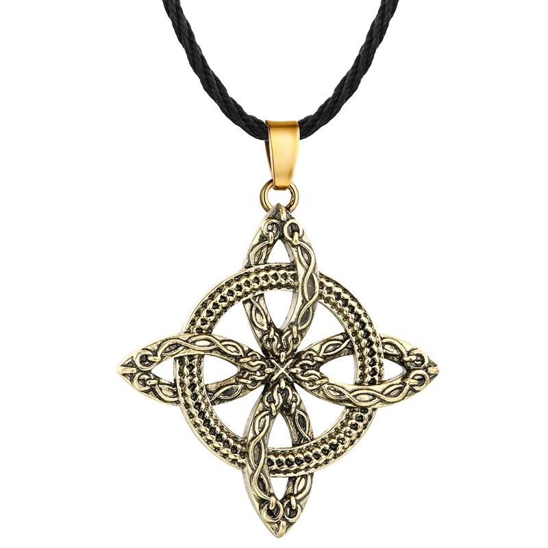 Witch's Knot Layered Necklace – Stainless Steel Celtic Pagan Symbol Pendant For Women & Men – Double Layer Lucky Jewelry - View #11