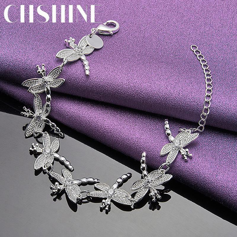 CHSHINE 925 Sterling Silber Libelle Kette Armband Für Frauen Männer Hochzeit Party Hohe Qualität Mode Charme Schmuck