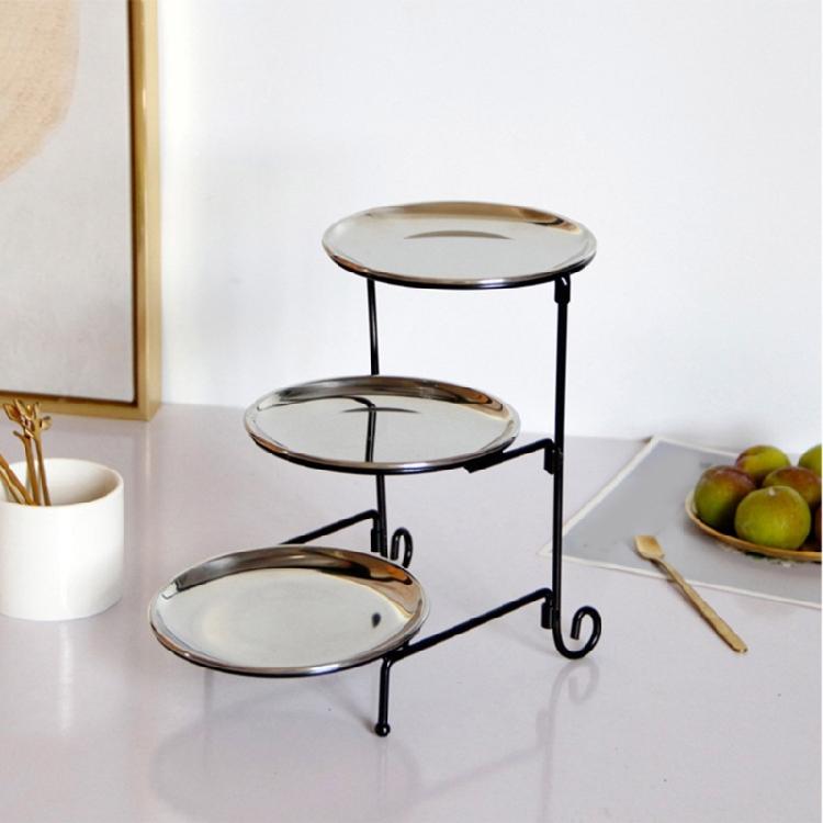 Three Tiers Display Stand for Festives and Casual Dining Detachable Cake Holder Wedding Banquets Cupcakes Holder