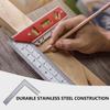 L Shape Corner Ruler Woodworking Metal Angle Ruler Stainless Steel Measuring Scale Angle Finder for Woodworking Crafting DIY