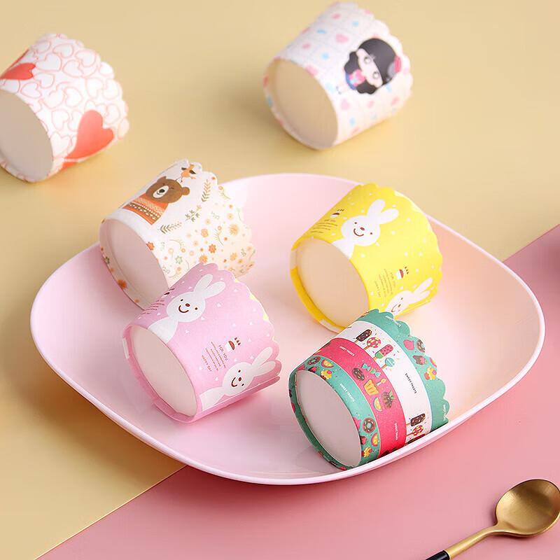 ONYLM 100er-Pack Zufälliger Stil Cupcake Backförmchen