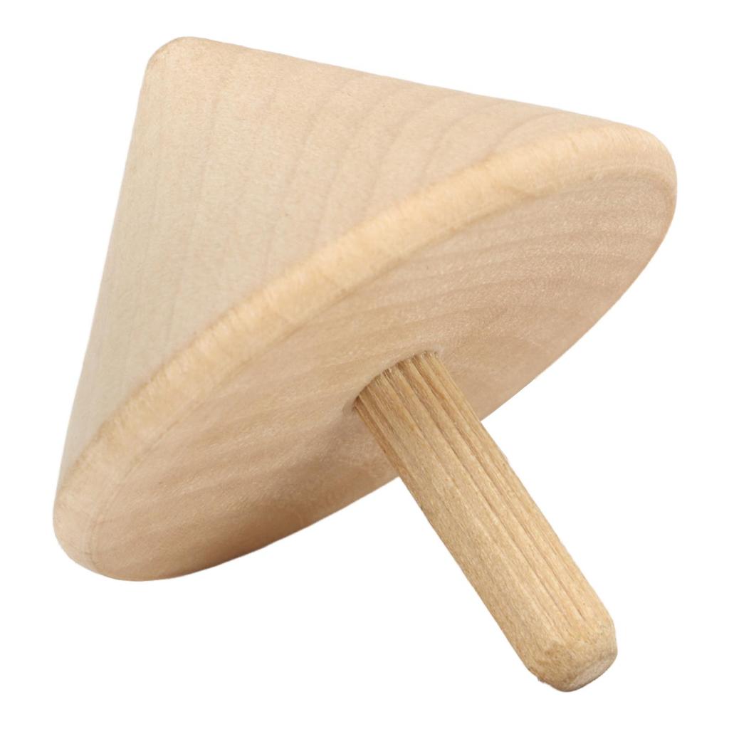 Wooden Top Craft Toy Rotating Wood Top Craft Gyroscopes Toy Gifts for DIY Kids Children Type A