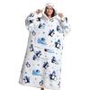 Kadın Kış Polar Kapüşonlu Bornoz Oversize Kollu Battaniye 140cm Dev TV Kapüşonlu Sweatshirtler Rahat Konforlu Sıcak