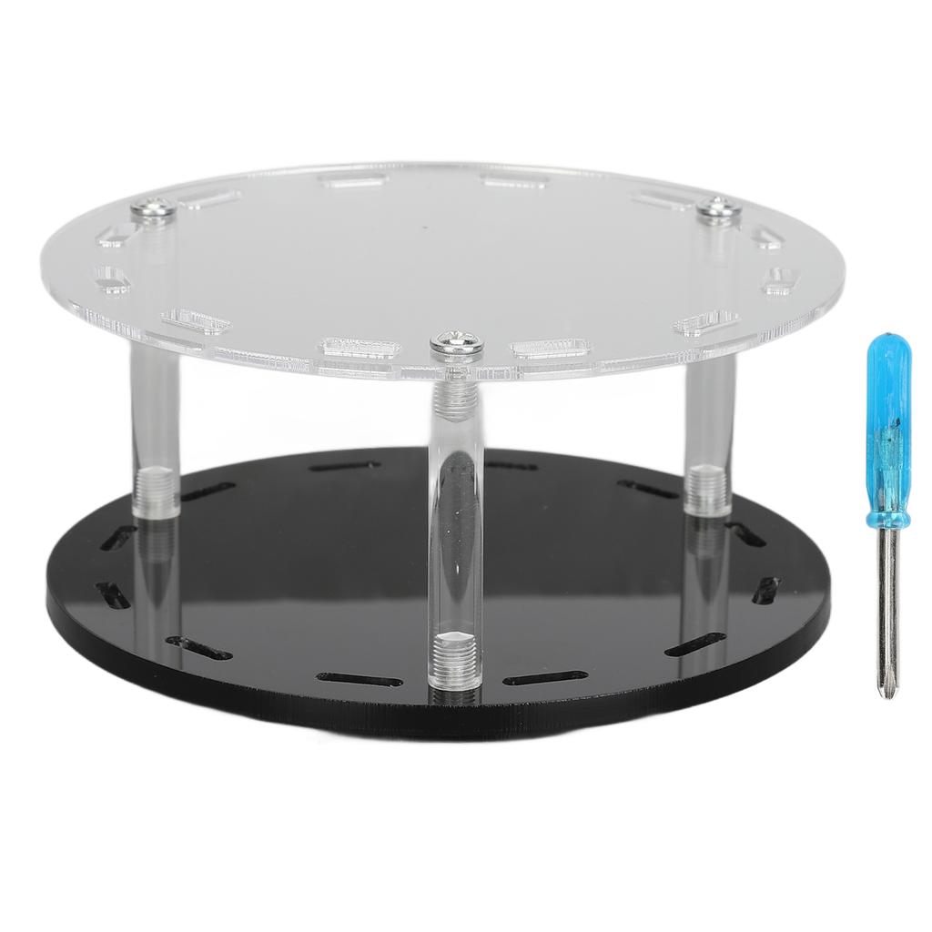 Acrylic Tweezers Stand Holder 12 Holes Rotatable Eyelash Extension Tool Display Shelf Pure Black