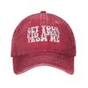 Get Your Kid Away From Me  Washed Baseball Cap  Fashion Sun Trucker Hat Summer Unisex Adult Running Hippie Baseball Caps