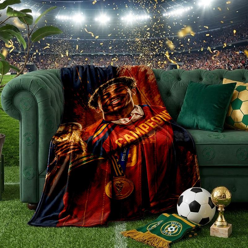Football Spirit Ya-mal Coperta Leggera Ideale Coperta da Letto Perfetta per Viaggi, Campeggio, Soggiorni, Uffici, Divani, Regalo di Natale per Fan